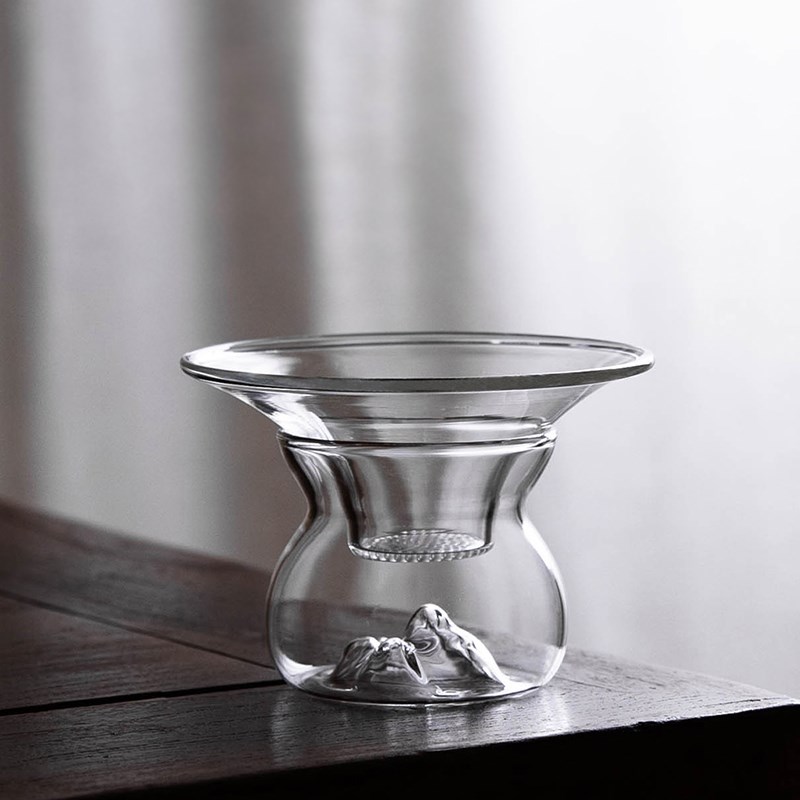 玻璃茶漏家用透明茶水分离功夫茶滤创意茶漏斗茶叶隔滤