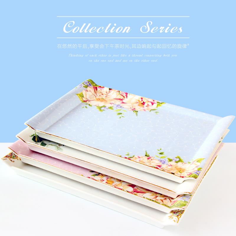 欧式陶瓷茶盘茶托 英式下午茶茶盘咖啡杯托盘