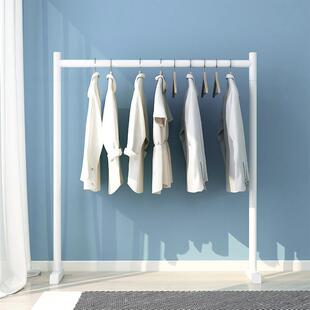 加粗室内挂衣架简易衣杆极窄脚衣服架不占空间小型落地卧室晾衣架