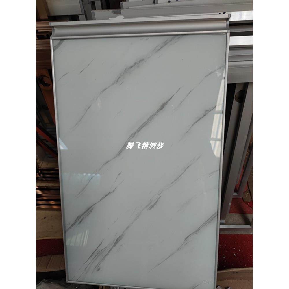 橱柜门自装 门板晶钢门厨房整体橱柜门定制钢化玻璃门可单个配做