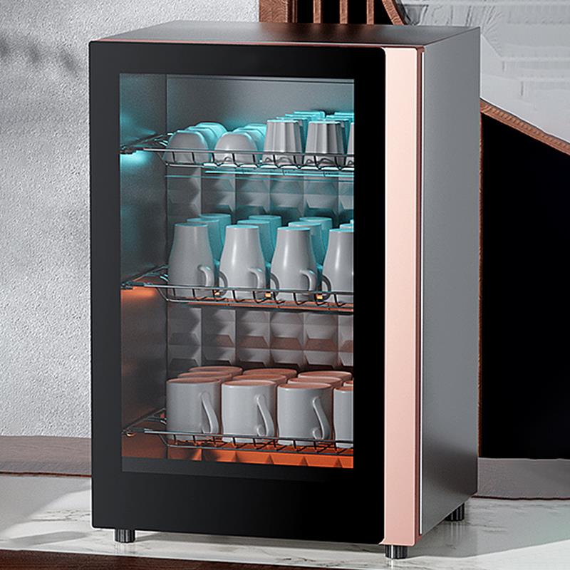 桌面杯子茶杯消毒柜茶道茶具专用台面小型办公室商用消毒柜收纳家