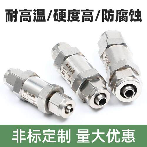 304不锈钢快拧四氟止回阀
