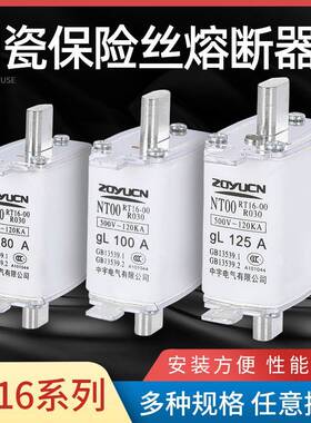 RT36低压RT16熔芯NT00陶瓷保险丝熔断器底座32A40A50A63A100A125A