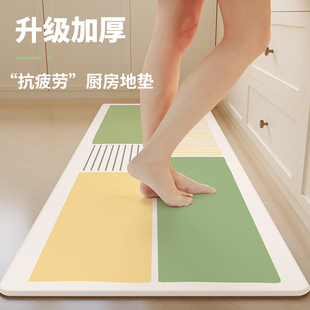 北欧风厨房地垫加厚n增高抗疲劳专用脚垫pvc防滑防油免洗耐脏地毯