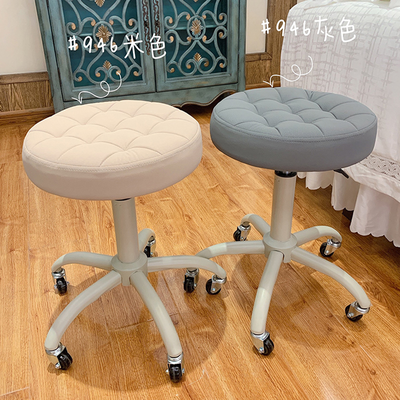 美容凳子c理发店升降椅旋转滑轮大工凳化妆美甲美发转椅美容院专
