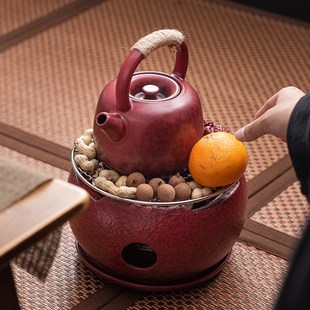 罐罐茶冬日围炉煮茶壶家用室内古法炭火烤茶炉子全套茶器工具 中式