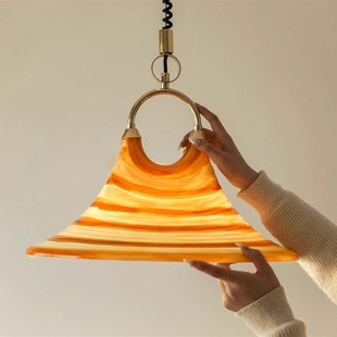 中古咖啡厅倒台喇叭吊灯客厅床头卧室调节创意个性艺术