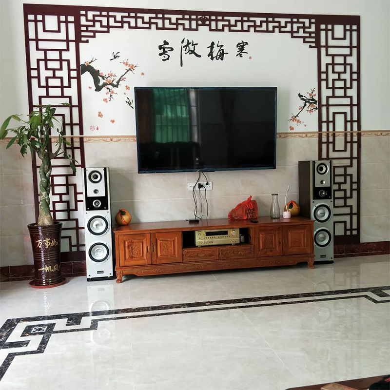 中式电视背景墙仿古镂空花格客厅隔间 pvc雕花板悬吊式天花板花格