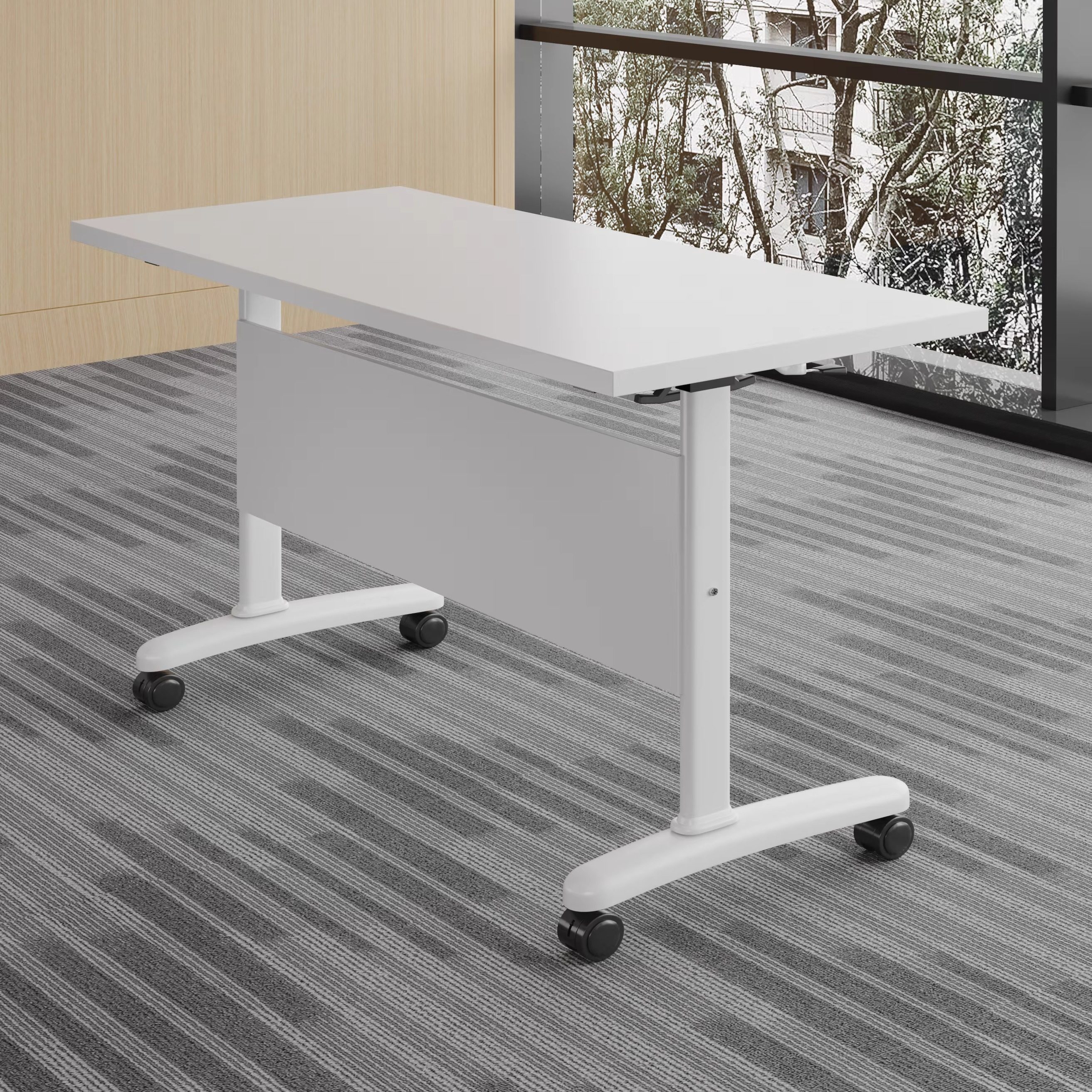 固定折叠会议桌白色学习课桌辅导机构培训桌现代简约长条桌椅组合,商业/办公家具,培训桌/培训台,淘宝优惠券,粉丝福利购,淘宝优惠卷