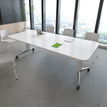 折叠可移动会议桌书法培训桌带轮子客厅多功能书桌餐厅拼接桌子