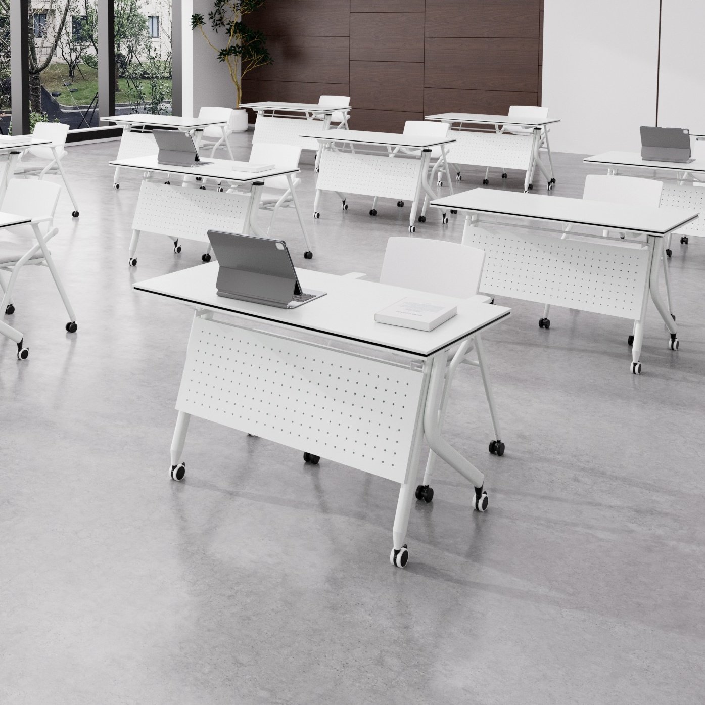 折叠培训桌会议桌椅组合多功能可移动拼接办公辅导班长条双人课桌,商业/办公家具,培训桌/培训台,淘宝优惠券,粉丝福利购,淘宝优惠卷