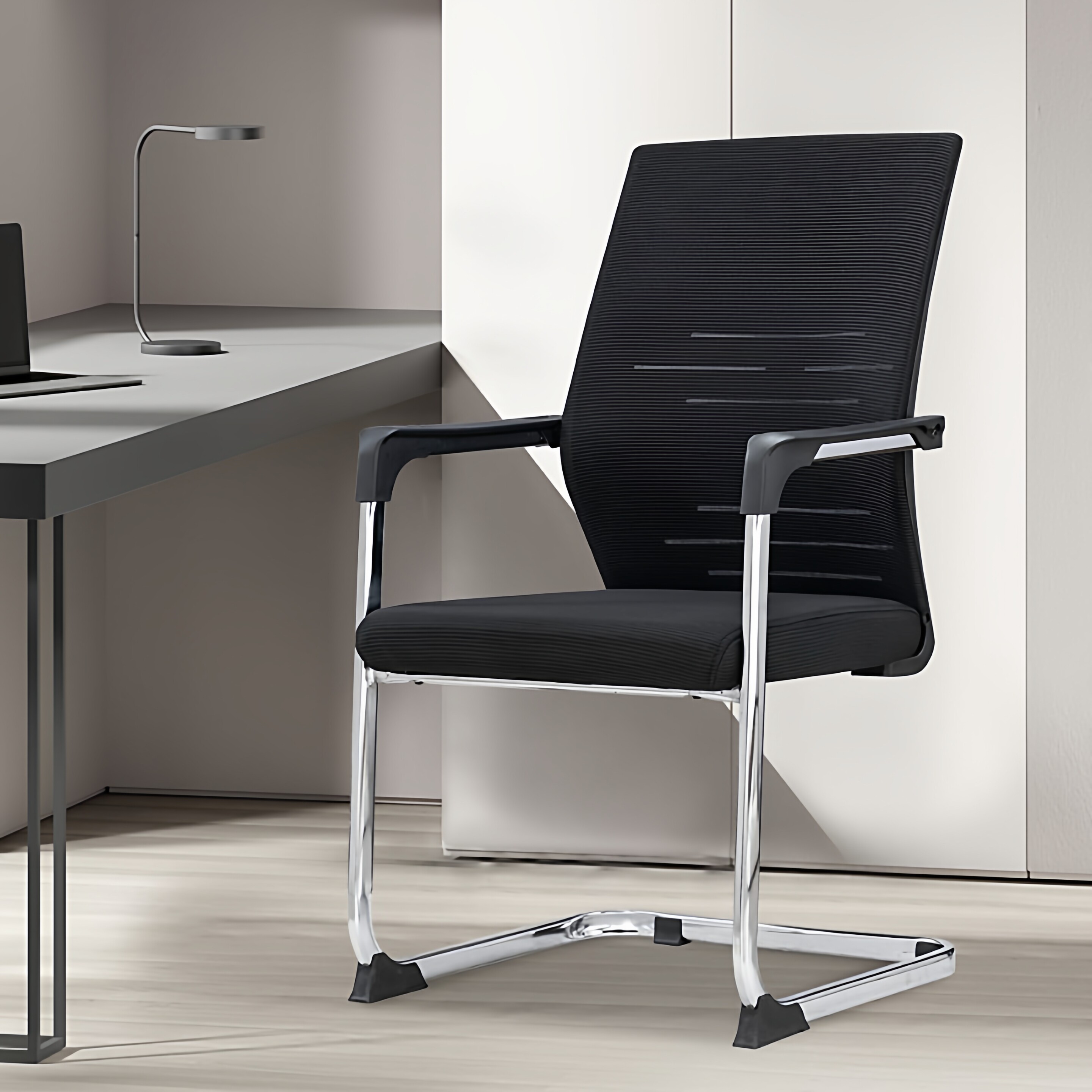 员工办公椅舒适电脑椅时尚透气弓形职员椅网布会议椅护腰麻将椅子