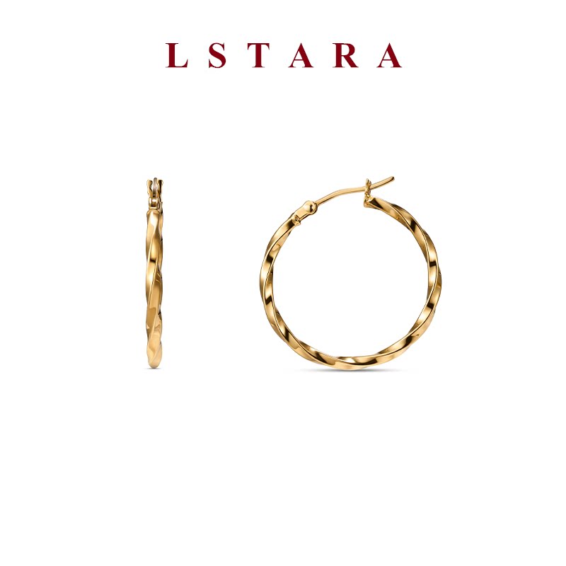 LSTARA18K金莫比乌斯环耳圈