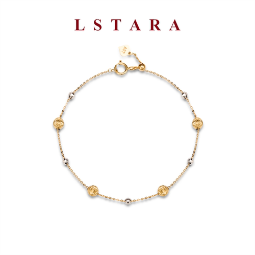LSTARA18K金双色星点手链