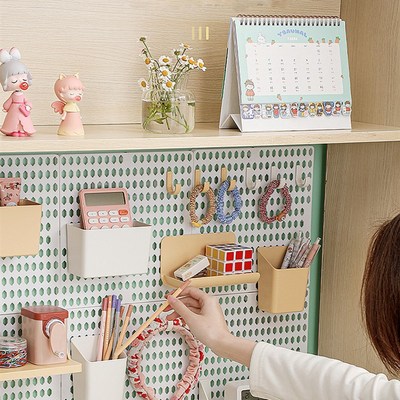 墙面免打孔大洞洞板置物架挂墙学生宿舍整理厨房墙上收纳展示配件