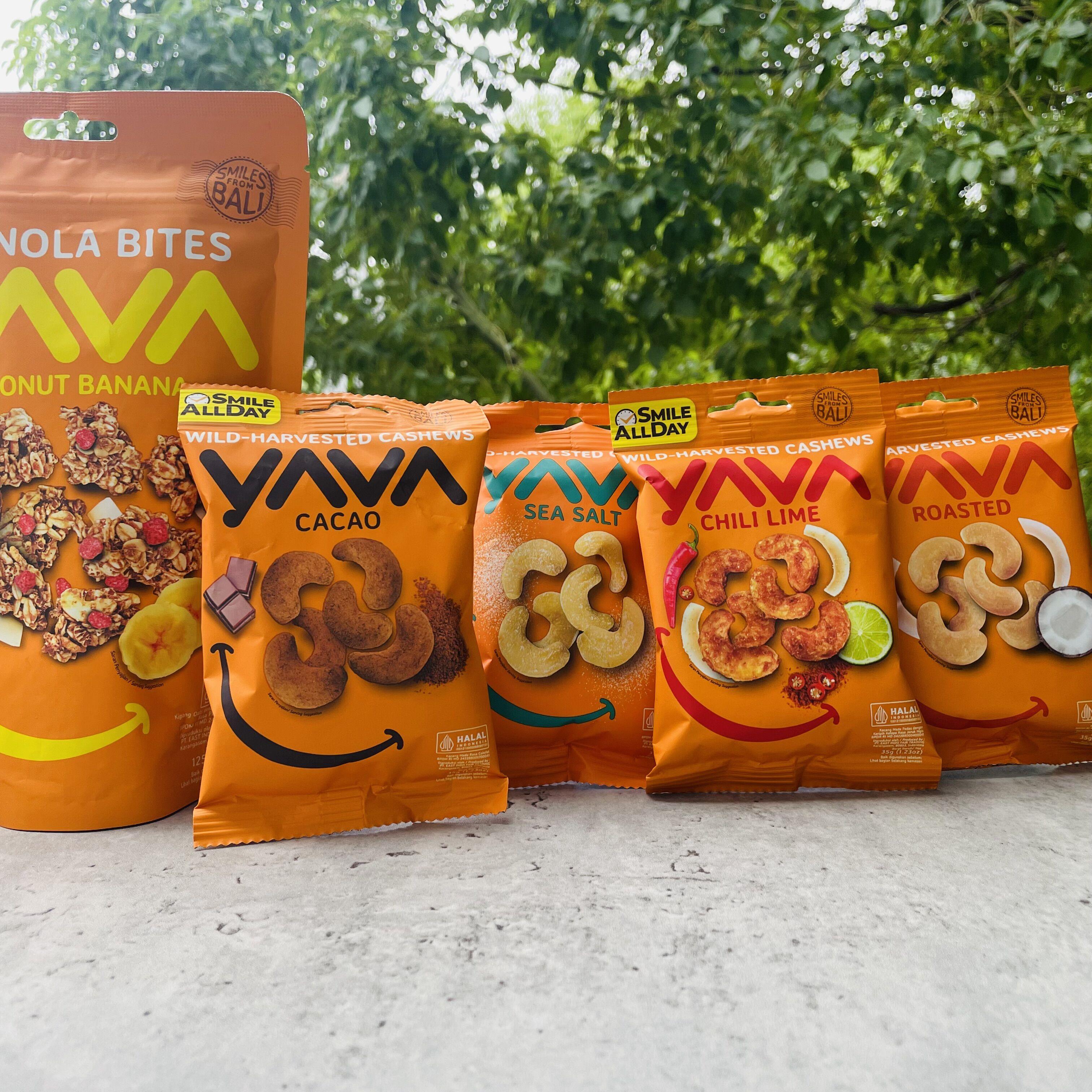 印尼进口亚哇YAVA腰果椰子味/海盐/青柠/可可味/腰果谷物球