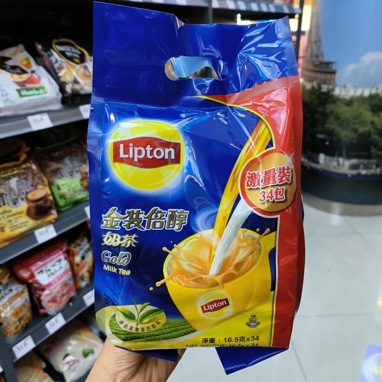 代购 香港购 港版Lipton/立顿金装倍醇奶茶16.5克*20盒装