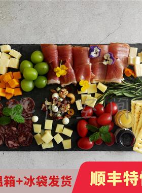 奶酪拼盘一站齐。切达山羊奶酪蒙塔西古老也蜜果酱火腿香肠组合