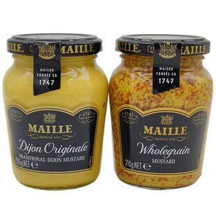 进口魅雅法式第戎黄芥末酱沙拉酱粗粒芥末籽酱汉堡热狗三明治酱料