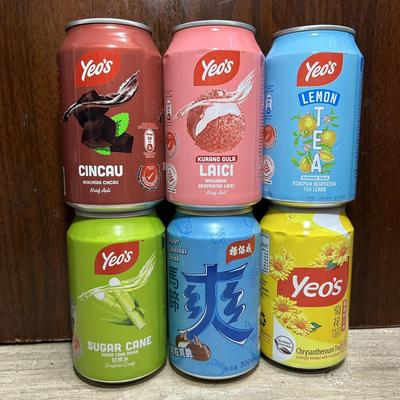 杨协成马来西亚马蹄爽清凉爽甘蔗水菊花柠檬茶荔枝水进口饮料6罐