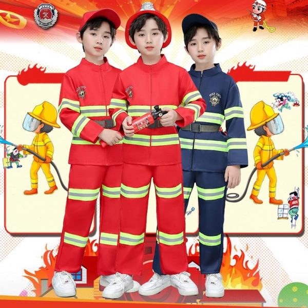 体验衣服演出服套装服装职业儿童幼儿园活动小孩员亲子消防消防员