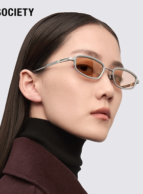 A.SOCIETY TITANIUM系列金属细框方形男女简约墨镜太阳镜 DELTA