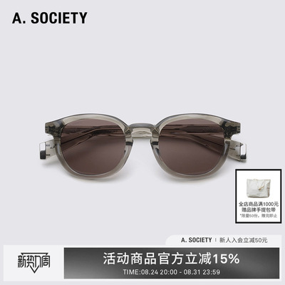A.SOCIETY圆框休闲舒适防晒墨镜