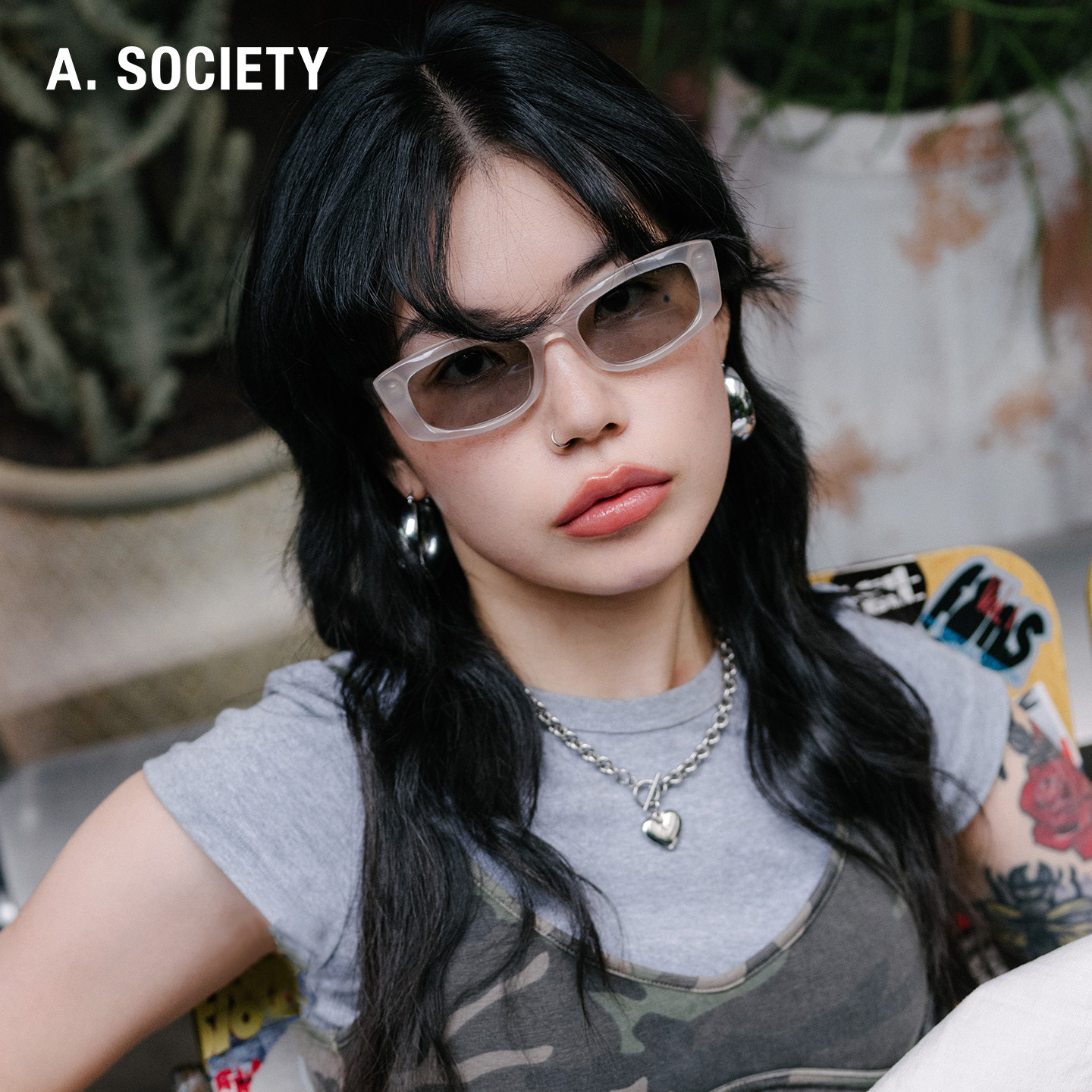 【新品】A.SOCIETY 猫眼太阳镜前卫潮流男女防紫外线墨镜 VINCE