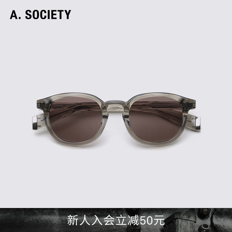 尹正同款 A.SOCIETY WAVY圆框休闲复古舒适防晒男女墨镜OLLIE