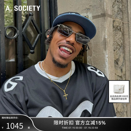 A.SOCIETY RAW系列 时尚防晒轻盈街头方框男女太阳镜墨镜 ANGEL