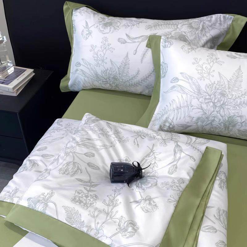 高级感可机洗凉爽冰丝夏凉被四件套夏季裸睡空调被双人丝滑薄被子