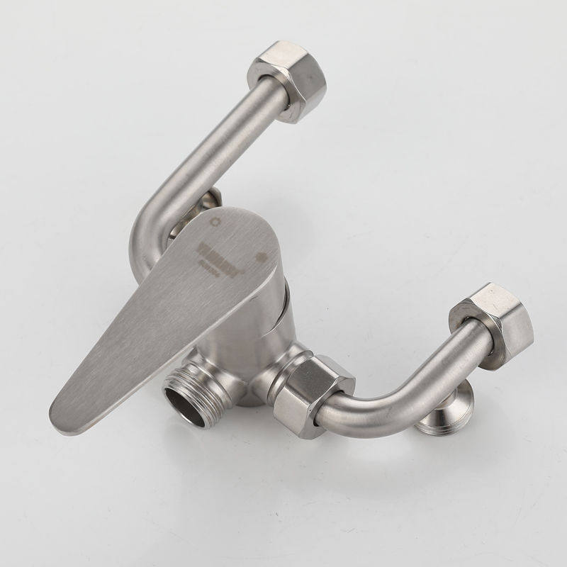 严选304不锈钢电热水器混水阀明装开关冷热混合阀U型淋浴花洒通用