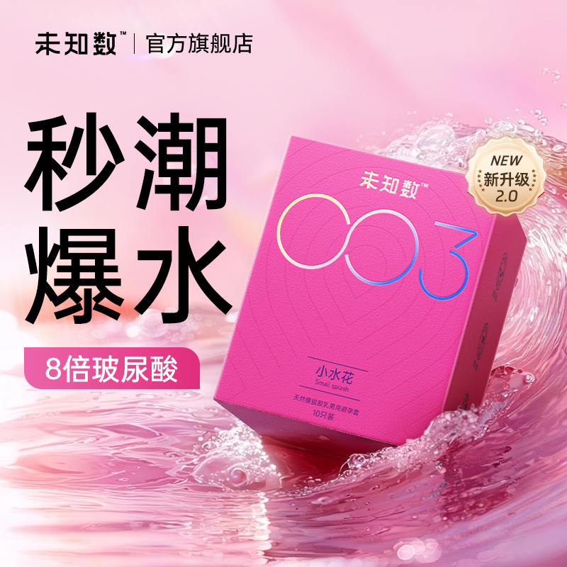 【1200mg水润玻尿酸】未知数003小水花避孕套
