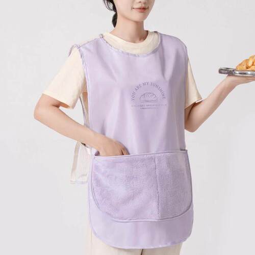 日本家用围裙厨房新款女款背心夏天薄款干活罩衣防油防水做饭专用