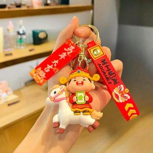 2026马上有钱包包挂件马年吉祥物小马吉祥物公仔背包挂饰钥匙扣链