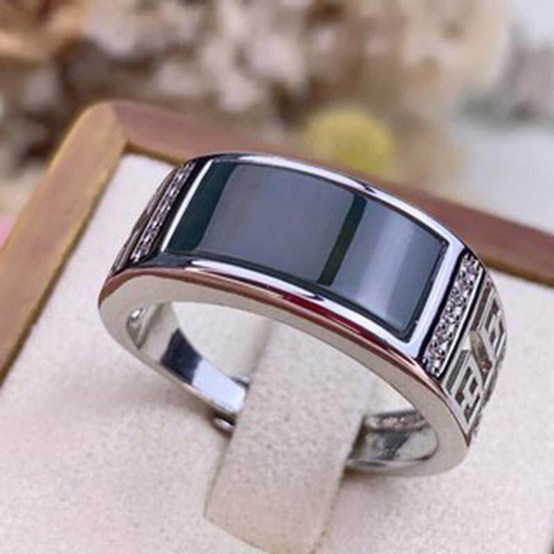 极可优选好物马鞍戒指2024新款男款黑色指环覆古霸气镂空开口戒子