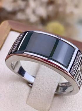 极可优选好物马鞍戒指2024新款男款黑色指环覆古霸气镂空开口戒子