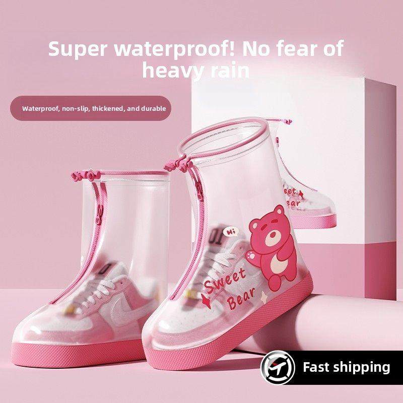 儿童雨鞋套男女童雨天外穿脚套防水防滑宝宝学生高筒耐磨水鞋雨靴