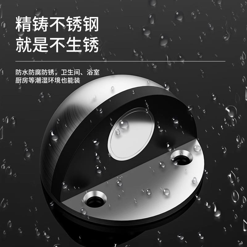 德国精工门吸免打孔新款地吸玻璃门防撞阻挡器闭门缓冲强磁铁贴片