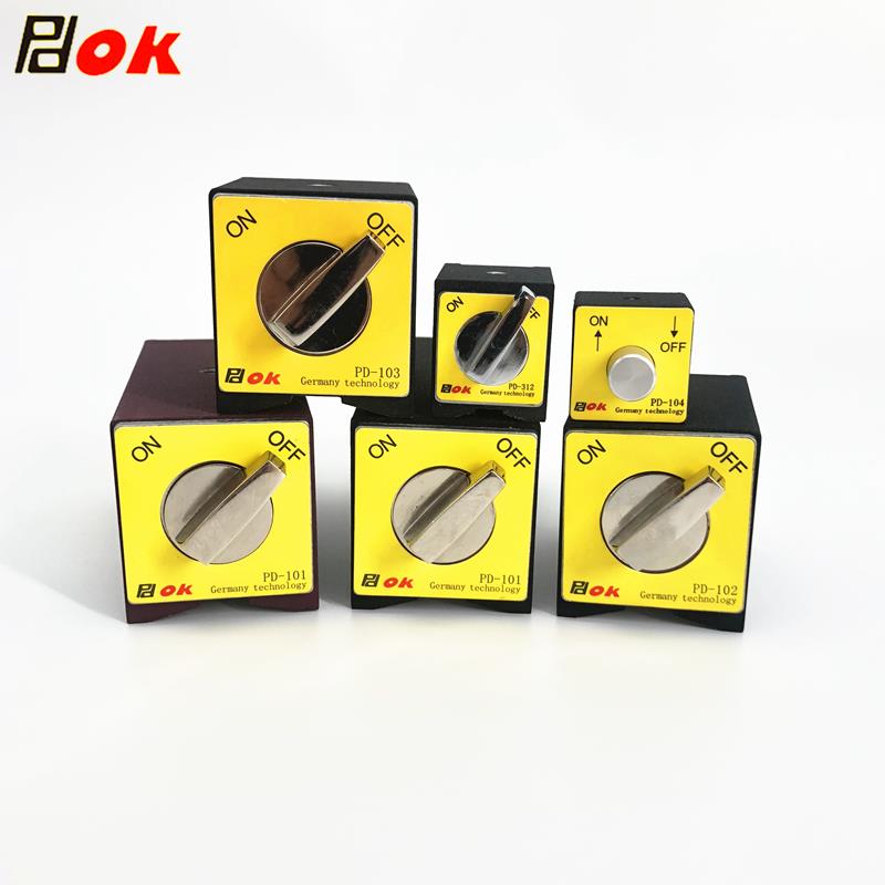 PDOK强力开关磁力座强磁表座磁性底座线切割机磨床三角台固定磁铁