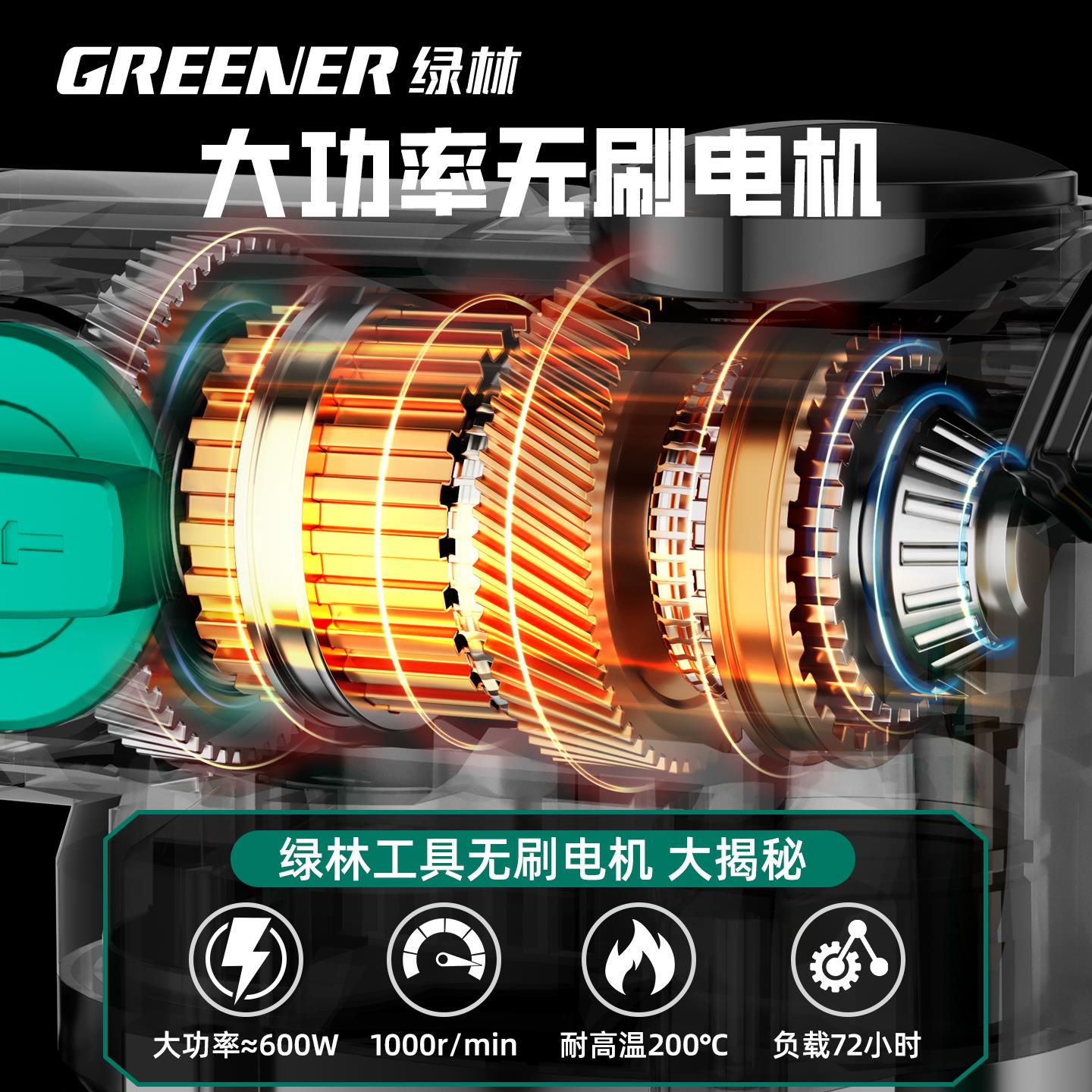 绿林无刷锂电重锤充电式工业级电锤钻电镐两用混凝土大功率冲击钻