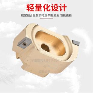 桥式 铝用刀盘直角90度BAP400RKM12铝合金2刃45度桥架飞面高光刀盘