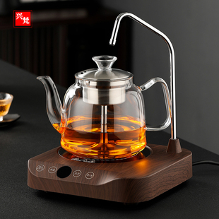 电陶炉上水e煮茶壶茶炉家用静音全自动蒸茶壶玻璃蒸汽烧水泡茶套