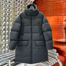 MKFZ冬季新款羽绒服加厚休闲中长款连帽大码鹅绒男女同款夹克外套
