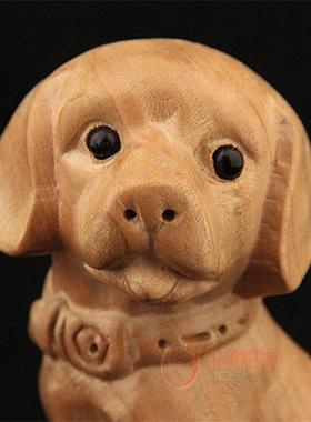 桃木木雕十二生肖狗摆件手把件