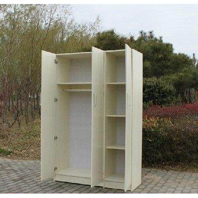 简易三门板式衣柜实木质组合衣柜2门3门4门整体大衣柜儿童衣橱,住宅家具,独立衣柜,淘宝优惠券,粉丝福利购,淘宝优惠卷