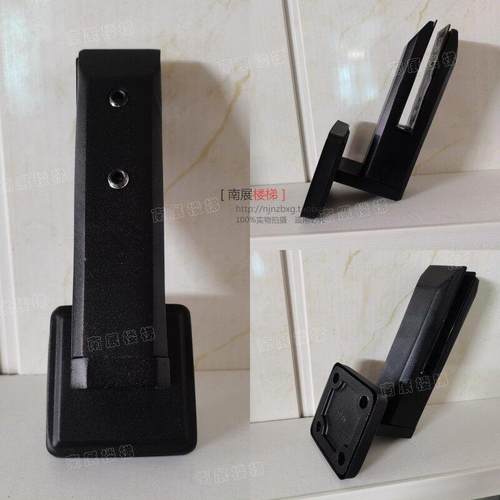 玻璃免开孔不锈钢泳池鱼嘴固定夹侧装沙滩柱楼梯阳台无框扶手配件