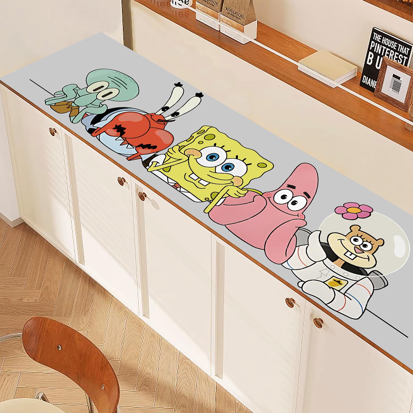 海绵宝宝餐柜玄关柜保护垫子入户鞋柜吸水凉垫台面电视柜餐桌垫布