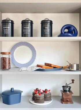 简约现代样板间厨房家居软装饰品储物罐餐碟咖啡杯陶瓷摆饰ZH3409