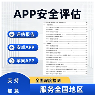APP安全评估渗透测试报告WEB漏洞扫描代码审计服务安全评估